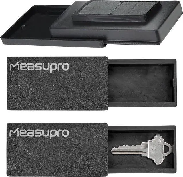 Main image of Magnetic Key Holder for Car - 3 Pack - 1 Size - Car Key Hider & More - Strong Magnets - Rugged Black Plastic Cases