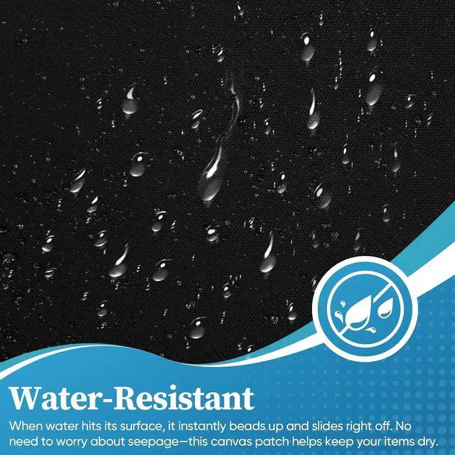 Alt view image 3 of 7 - Canvas Repair PatchWaterproof Self Adhesive Fabric Patch for Tent,Boat Cover,Canopy,Umbrella,Furniture Cover,Awning,Luggage,Couch.(8.3 x 11-Black)
