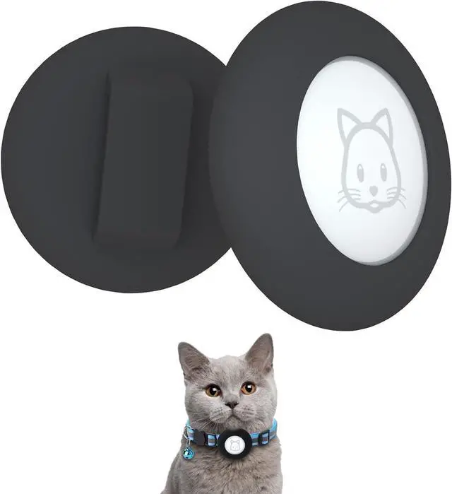 Main image of SimpleThings Airtag Cat Collar Holder, Pet Silicone Protective Case | 2Pack Waterproof Case Cover for Apple Air-tag Cat Dog Pet Collar Within 3/8 inch