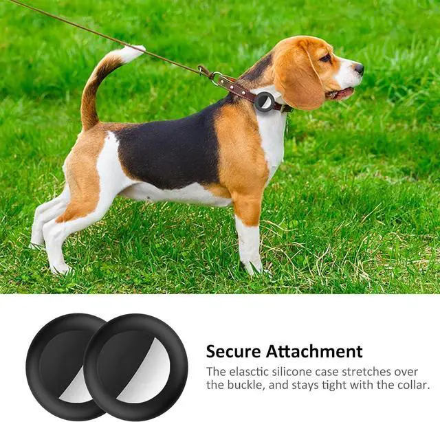 Alt view image 3 of 6 - SimpleThings Airtag Cat Collar Holder, Pet Silicone Protective Case | 2Pack Waterproof Case Cover for Apple Air-tag Cat Dog Pet Collar Within 3/8 inch