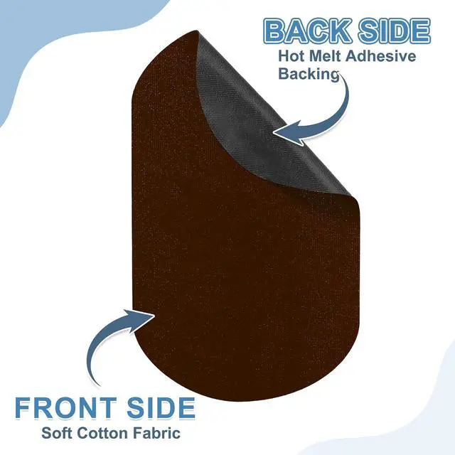 Alt view image 4 of 7 - uxcell 3Pcs Iron-on Patches, Elbow Knee Velvet Patches, Fabric Repair Patches Crafts for Repair Clothing Crafts Sweater Pants Shirts, 7x4 Inch Dark Brown
