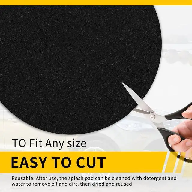 Alt view image 4 of 7 - OFBAND 2PCS Oil Drain Splash Pad,15" Oil Splash Pad for Reducing Oil Splash During Oil Changes Fit Oil Catch Pan,Rounded Car Accessories Oil Drain Pan Splash Pad for Professional Repairs
