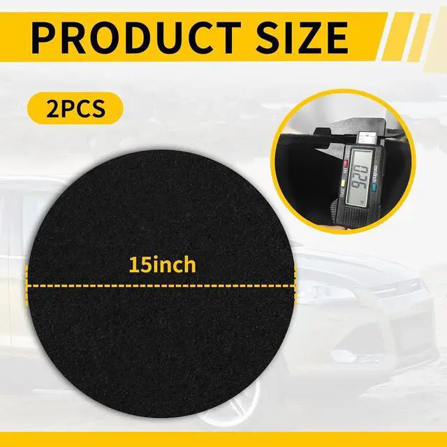 Alt view image 2 of 7 - OFBAND 2PCS Oil Drain Splash Pad,15" Oil Splash Pad for Reducing Oil Splash During Oil Changes Fit Oil Catch Pan,Rounded Car Accessories Oil Drain Pan Splash Pad for Professional Repairs