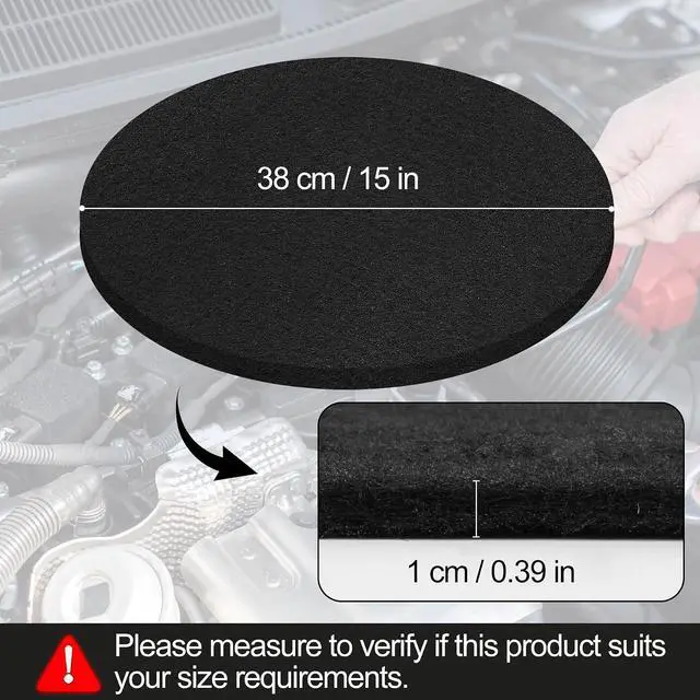 Alt view image 2 of 6 - Oil Drain Splash Pad 1 Pcs 15 inch Diameter Oil Pan Splash Guard, Anti Splash Oil Drain Mat, No Splatter Oil Pad Fits Most Oil Drains - Round, Black