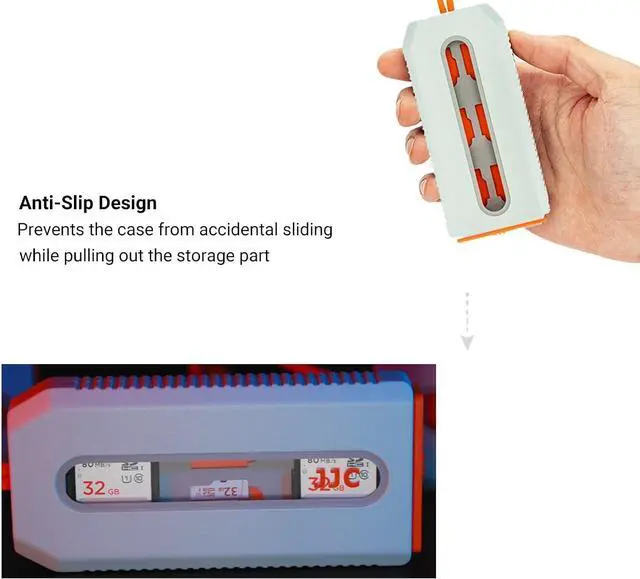 Alt view image 5 of 7 - Portable 18 Slots Memory Card Case for 12 Micro SD Card and 6 SD Cards,Pop-up and Transparent Window Design, Micro SD/Micro SDHC/Micro SDXC TF Card Holder Organizer, SD/SDXC/SDHC Card Case Storage
