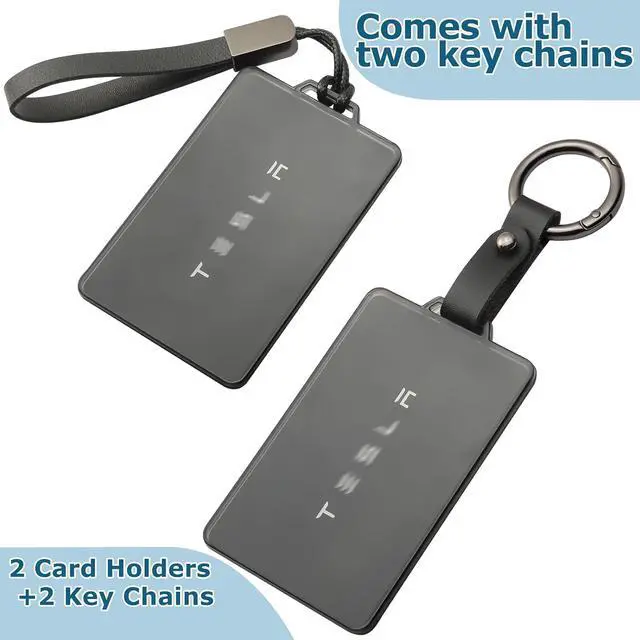Alt view image 3 of 7 - 2-Pack for Tesla Key Card Holder TPU Case Accessories with Keychain | Compatible with Model 3/Y/S/X, Cybertruck