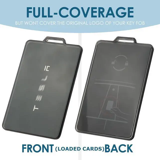 Alt view image 4 of 7 - 2-Pack for Tesla Key Card Holder TPU Case Accessories with Keychain | Compatible with Model 3/Y/S/X, Cybertruck