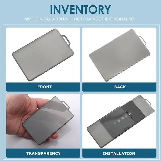 Alt view image 5 of 7 - 2-Pack for Tesla Key Card Holder TPU Case Accessories with Keychain | Compatible with Model 3/Y/S/X, Cybertruck