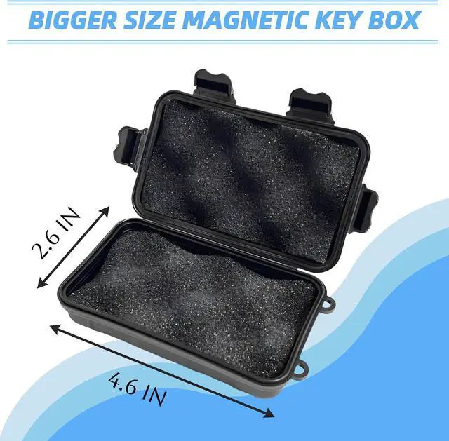 Alt view image 2 of 6 - Magnetic Key Holder for Car, Hide a Key Outside Magnetic Key Box, Waterproof Secure Car Key Case with Strong Magnets for under Car, Outdoor Travel, Spare Key Hider for Home
