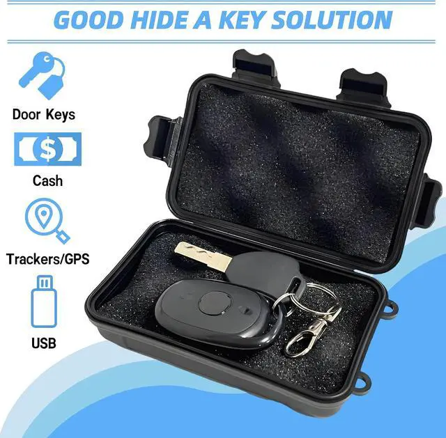 Alt view image 3 of 6 - Magnetic Key Holder for Car, Hide a Key Outside Magnetic Key Box, Waterproof Secure Car Key Case with Strong Magnets for under Car, Outdoor Travel, Spare Key Hider for Home