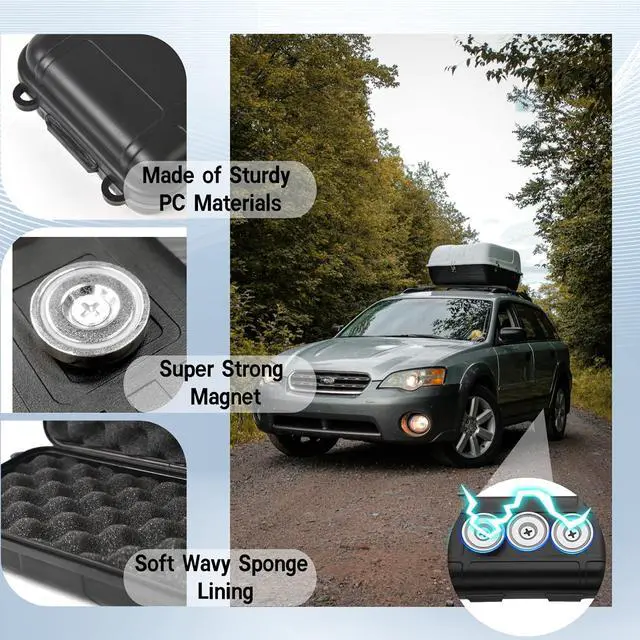 Alt view image 4 of 6 - Magnetic Key Holder for Car, Hide a Key Outside Magnetic Key Box, Waterproof Secure Car Key Case with Strong Magnets for under Car, Outdoor Travel, Spare Key Hider for Home