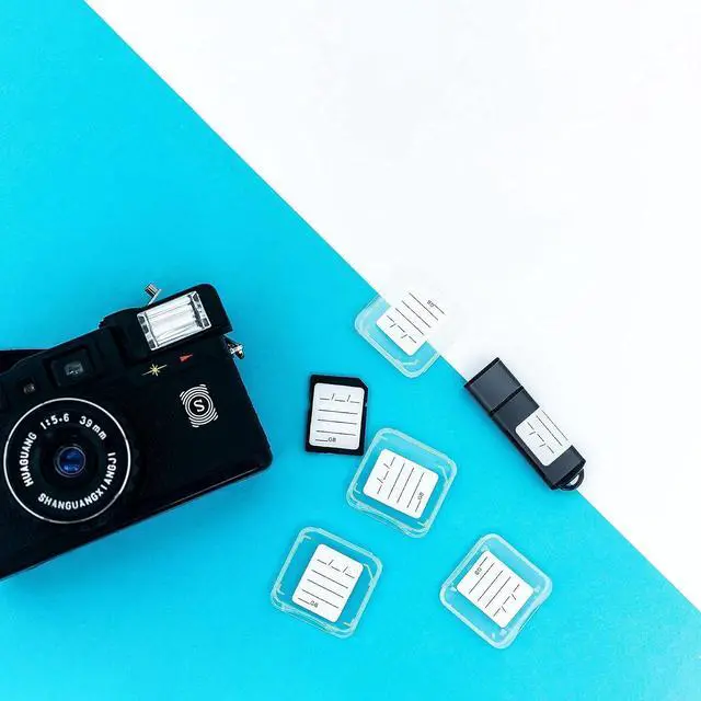 Alt view image 6 of 7 - (120 Count) SD Card Label Stickers/Flash Drive Labels with 6 Free SD Card Cases & a Storage Box - Stick-On, Removable