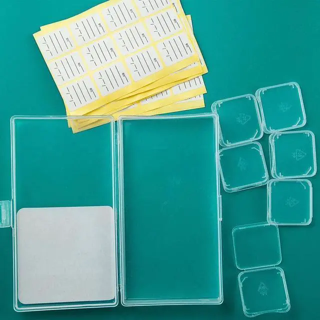 Alt view image 7 of 7 - (120 Count) SD Card Label Stickers/Flash Drive Labels with 6 Free SD Card Cases & a Storage Box - Stick-On, Removable