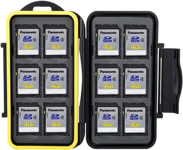 Main image of JJC MC-SD12 Water Resistant Holder Storage Memory Card Case fits 12 SD Cards