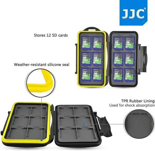 Alt view image 3 of 5 - JJC MC-SD12 Water Resistant Holder Storage Memory Card Case fits 12 SD Cards
