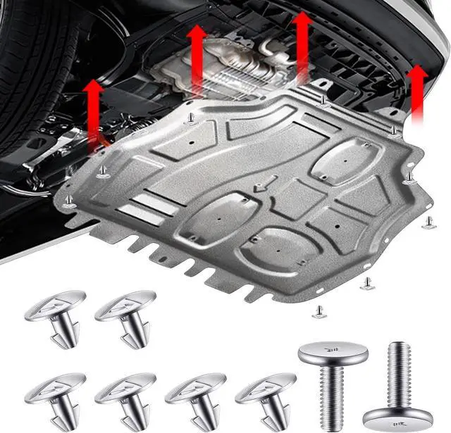 Main image of 8PCS Engine Splash Shield Hardware Kit, Lower Cover Pin Screws, 90674-TY2-A01 90105-TBA-A00