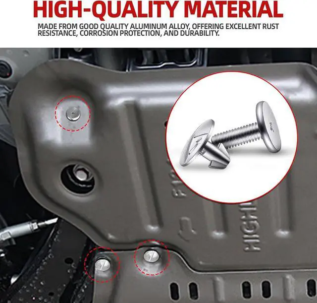 Alt view image 3 of 7 - 8PCS Engine Splash Shield Hardware Kit, Lower Cover Pin Screws, 90674-TY2-A01 90105-TBA-A00
