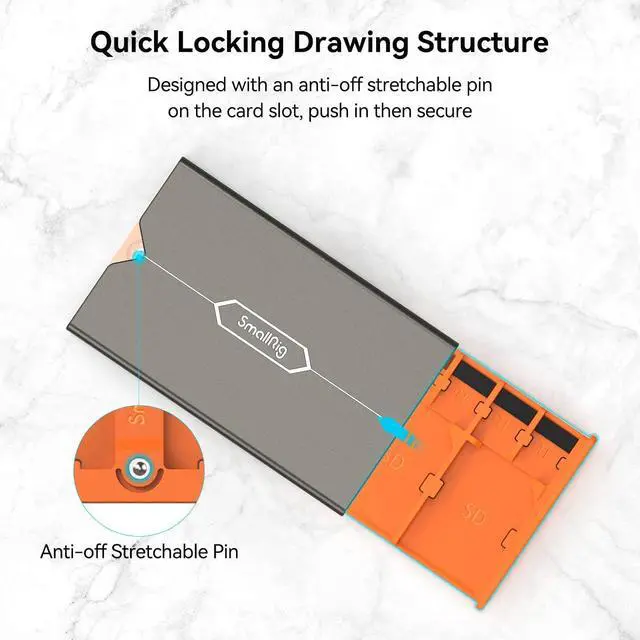 Alt view image 6 of 7 - SMALLRIG Memory Card Storage Case, 8 Slot SD Card Holder | for Micro SD/SIM Cards Anti-Shock, Anti-Fall, Scratch-Resistant, Suitable for Photographers- 4107