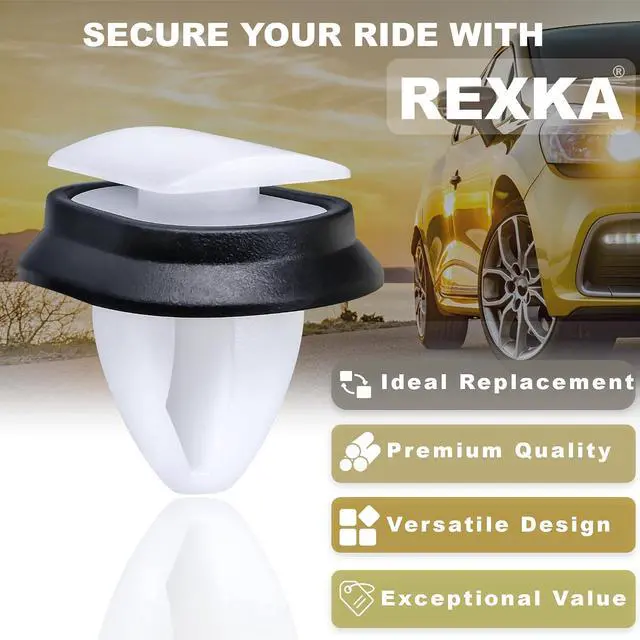 Alt view image 3 of 5 - Rexka 10pcs Back Door Trim Moulding Clip Compatible with RAM Chrysler 68093998AA Dodge Ram Promaster 2014 - On 68093998-AA