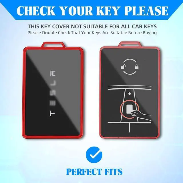Alt view image 2 of 6 - QBUC for Tesla Transparent Card Key Cover Holder Soft Card Key Cover (Red) | for Tesla Model Y/3/S/X Cybertruck Accessories