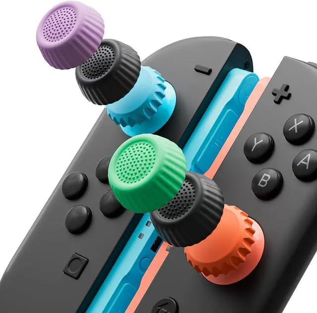 Main image of COOWPS Switch 2 Thumb Grips for Nintendo Switch 2 and Pro Controllers | Joy-Con Anti-Slip Silicone Joystick Cover, Ergonomic Design Enhanced Gaming Grip, Comfortable & Durable Protection for Button