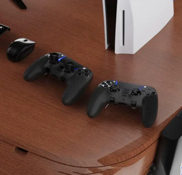Alt view image 6 of 7 - Anti-Slip Silicone Protector Cover +Rocker Cap for PS5 Edge Controller