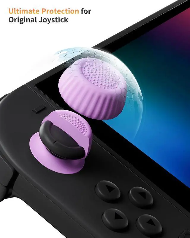 Alt view image 5 of 7 - COOWPS Switch 2 Thumb Grips for Nintendo Switch 2 and Pro Controllers | Joy-Con Anti-Slip Silicone Joystick Cover, Ergonomic Design Enhanced Gaming Grip, Comfortable & Durable Protection for Button