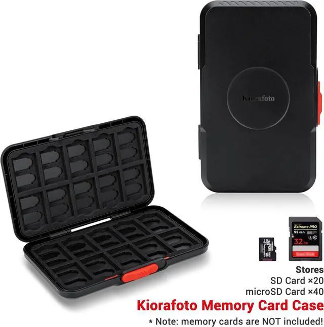 Alt view image 2 of 7 - Pop Up Style Memory Card Case,60 Slots Memory Card Holder Wallet for 20 SD SDHC SDXC & 40 Micro SD SDXC SDHC TF MSD Cards,Portable Slim Micro SD Card Case Storage Organizer with EVA Foam Interior