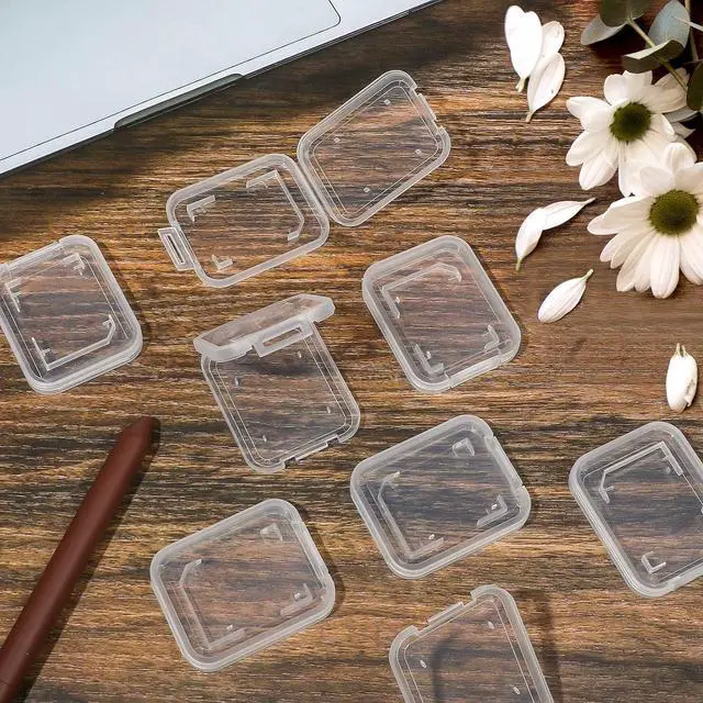 Alt view image 2 of 7 - 15Pcs SD/SDHC Memory Card Case Holder, Standard SD Plastic Storage Boxes, Clear Compact