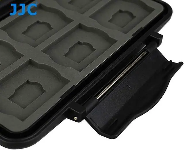 Alt view image 5 of 6 - JJC MC-SDMSD24 Ruggard SD Card Case, Micro SD Card Case, Water-Resistant Case for SD Micro SD Cards, Rubber Sealed Ergonomic Locking Easy Carrying Memory Card Case Fits 12 SD 12 Micro SD Cards
