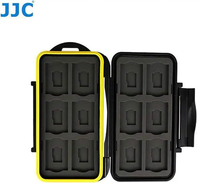 Alt view image 6 of 6 - JJC MC-SDMSD24 Ruggard SD Card Case, Micro SD Card Case, Water-Resistant Case for SD Micro SD Cards, Rubber Sealed Ergonomic Locking Easy Carrying Memory Card Case Fits 12 SD 12 Micro SD Cards