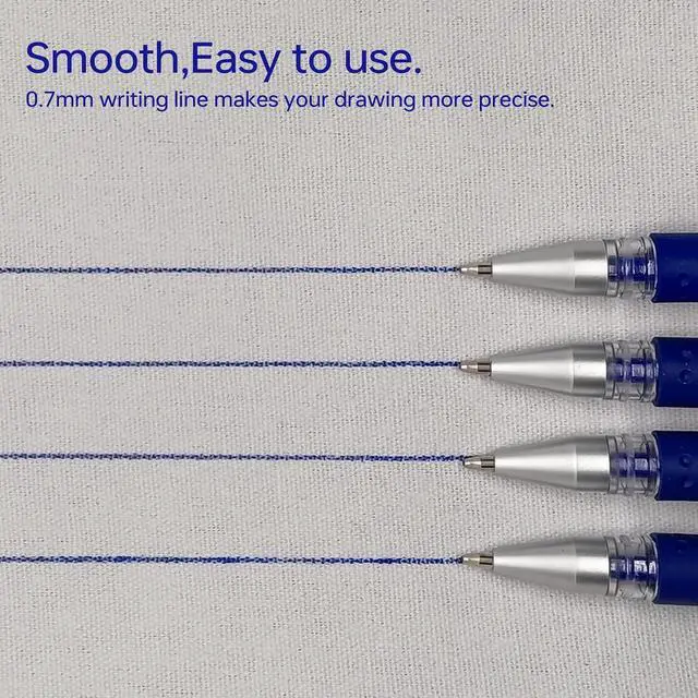 Alt view image 3 of 5 - 4 Heat-Erasable Fabric Pen Barrels with 20 blue Refills for quilting supplies, sewing supplies, embroidery, DIY crafts. (blue)