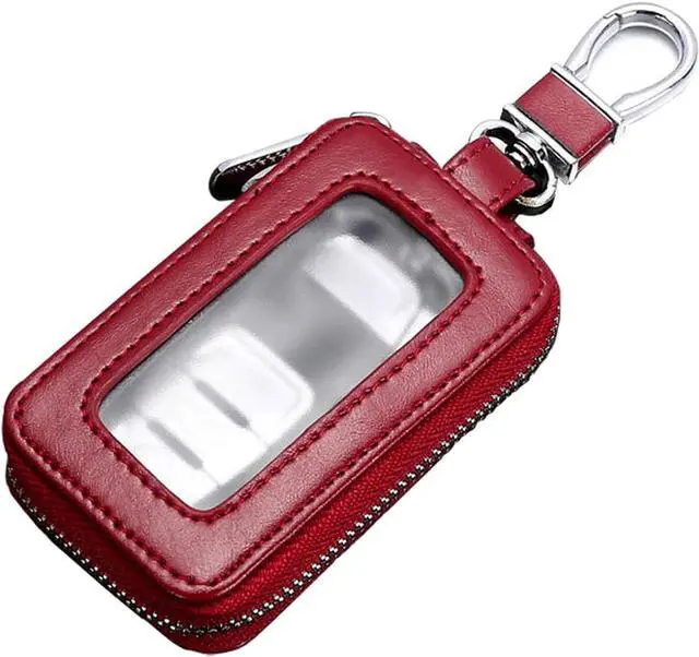 Main image of vvag Premium Car Key Fob Case Genuine Leather Car Smart Key fob Holder Car Remote Keychain Bag Universal