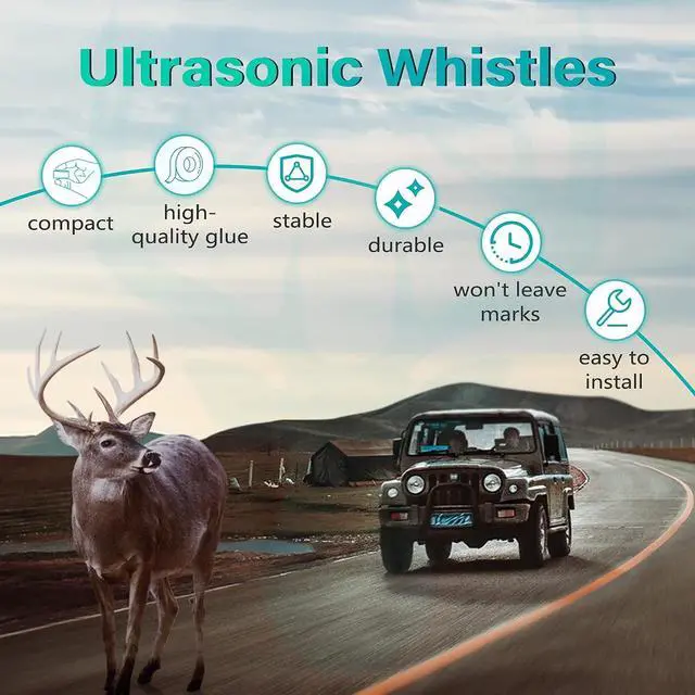 Alt view image 2 of 7 - Elook Upgraded Deer Whistles for Car, Save Deer Whistle for Vehicles and Trunks, Double Horn, 4 Pack (Registered Patent) | Save Deer,for Vehicles and Trunks,Registered Patent