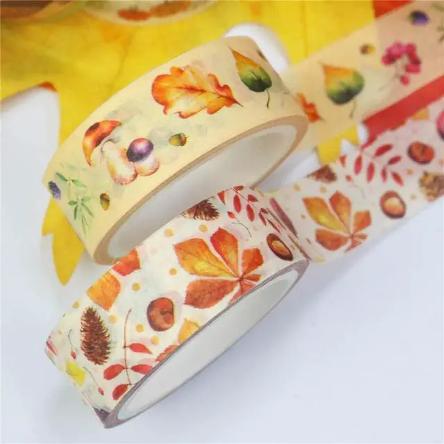 Alt view image 6 of 6 - Autumn Washi Tape Set 10 Rolls | Autumn Leaves Pumpkin Sunflower Fall Decorative Tape for Bullet Journal, Planner, DIY Arts Crafts, Scrapbooking