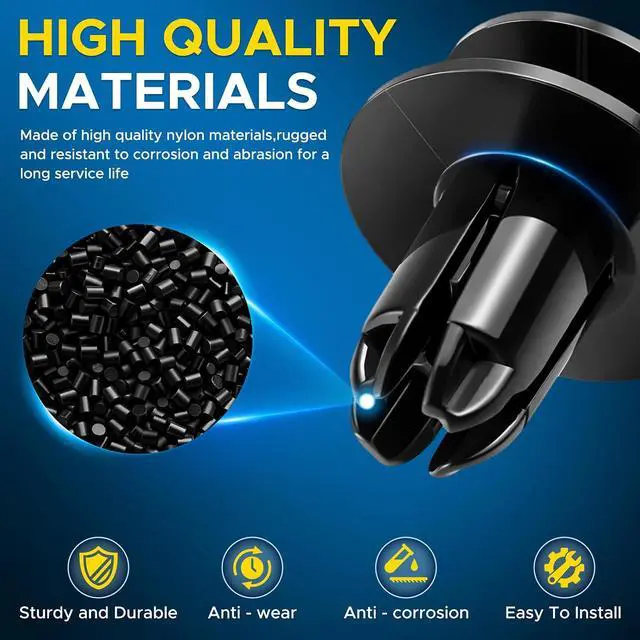 Alt view image 4 of 7 - GoaMotors 30pcs 86595-2T500 Fender Liner Push-Type Retainer Clips Fastener Fit for Hyundai for Kia for Accent,for Azera,for Elantra, Equus,Genesis, Ioniq, Kona, Santa Fe, Sonata