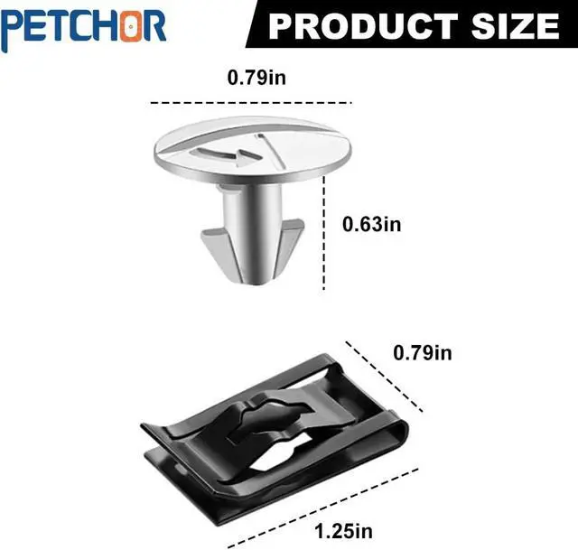 Alt view image 2 of 7 - 8PCS Lower Engine Cover Pin Screw Radiator Engine Access Cover Pin | Engine Splash Shield Hardware Fastener Clips Compatible with Honda CRV Civic Accord Acura ILX, RLX & TLX 90674-TY2-A01
