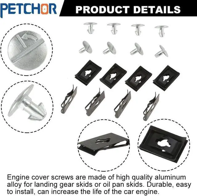 Alt view image 3 of 7 - 8PCS Lower Engine Cover Pin Screw Radiator Engine Access Cover Pin | Engine Splash Shield Hardware Fastener Clips Compatible with Honda CRV Civic Accord Acura ILX, RLX & TLX 90674-TY2-A01