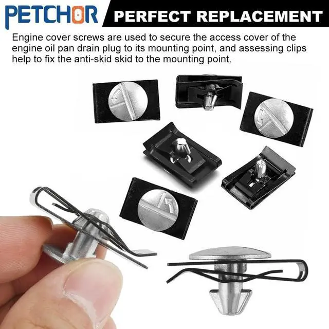 Alt view image 4 of 7 - 8PCS Lower Engine Cover Pin Screw Radiator Engine Access Cover Pin | Engine Splash Shield Hardware Fastener Clips Compatible with Honda CRV Civic Accord Acura ILX, RLX & TLX 90674-TY2-A01