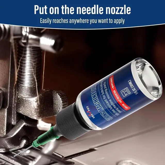 Alt view image 5 of 6 - Sewing Machine Oil, with Oil Applicator and Dual-Ended Brush | Clear Machine Oil for Lubrication of All Sewing Machine Moving Parts