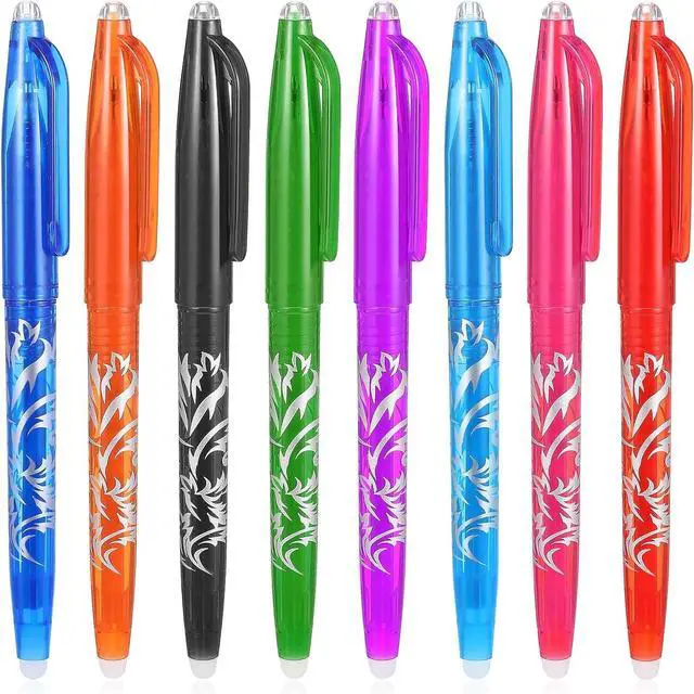 Main image of 8pcs Heat Erasable Pens for Fabric, Disappearing Ink No Ghost Lines | Sewing Marking Pens for Precise Marking to Quilting Sewing Embroidery DIY Dressmaking Fabrics Tailors Chalk