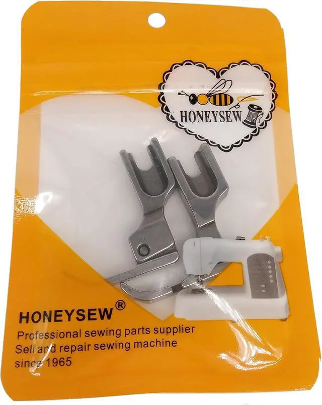 Alt view image 2 of 5 - HONEYSEW Pressure Foot Cording Zipper Foot P36N/P36LN Left,Right Foot for Singer Brother Juki Industrial Sewing Machine