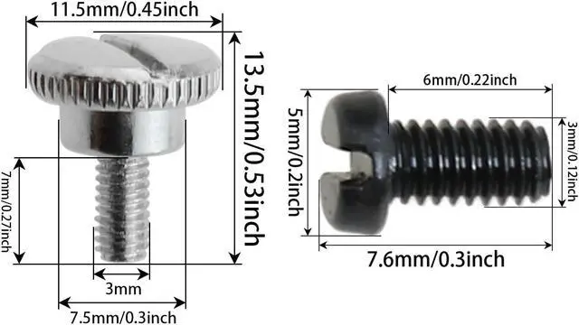 Alt view image 2 of 5 - Heyous 12PCS Metal Presser Foot Screw Needle Clamp Fixing Screw Sewing Machine Part Thumb Screws Sewing Machine Presser Foot Screws for Single Needle Industrial Sewing Machines Black and Silver