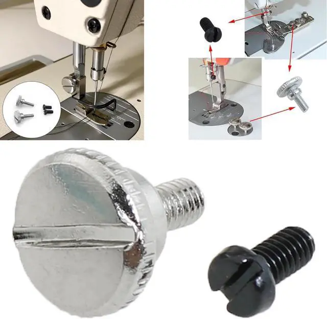 Alt view image 5 of 5 - Heyous 12PCS Metal Presser Foot Screw Needle Clamp Fixing Screw Sewing Machine Part Thumb Screws Sewing Machine Presser Foot Screws for Single Needle Industrial Sewing Machines Black and Silver
