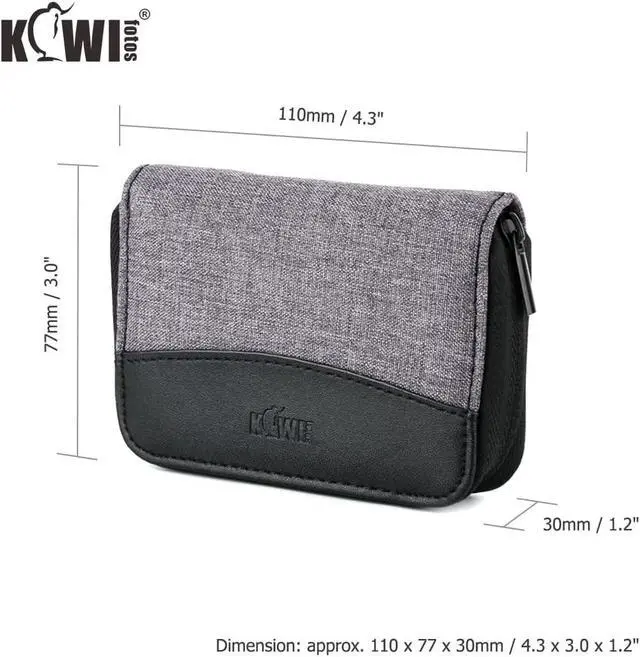 Alt view image 5 of 7 - 28 Slots SD Card Holder Case with Labels for 24 SD+4 CFB Cards | Holds 24 SD + 4 CF/XQD. Number stickers + notepaper for indexing. Durable polyester. Transparent slots memory Card case.