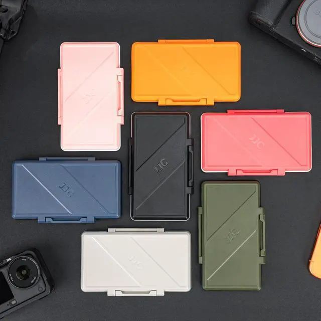 Alt view image 2 of 7 - Pink Memory Card Case Micro SD TF SD Card Case Storage Holder Wallet Box | Compact Micro SD Card Holder Wallet for 24 Micro SD SDXC SDHC TF Cards and 12 SD SDXC SDHC Cards, Ergonomic Locking Systerm