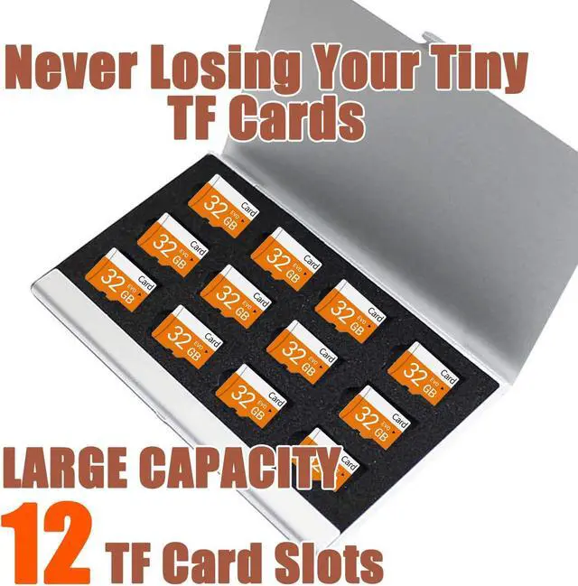 Alt view image 2 of 7 - Aluminum Waterproof Memory Card Case - Ultrathin Mini Rustproof Protector for Micro SD/Micro SDXC/TF Cards (Silver Color)