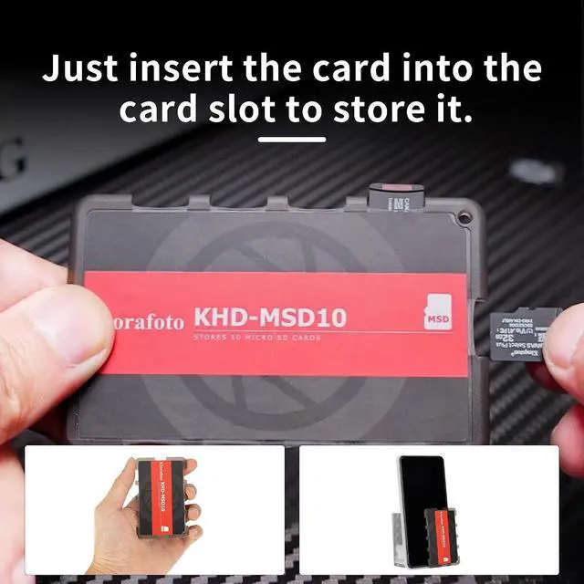 Alt view image 2 of 7 - 10 Slots Slim Credit Card Size TF Micro SD Card Case Holder | Lightweight,Portable,MSD Microsd Memory Card Case Storage Keeper Holder,for 10 TF MSD MicroSD MicroSDHC MicroSDXC Cards