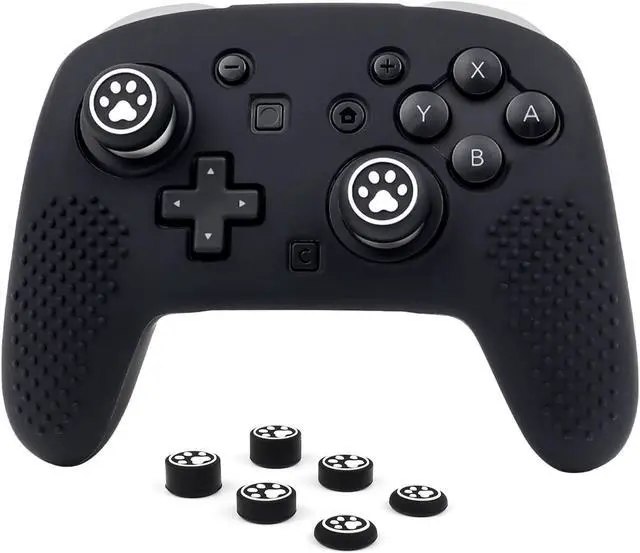 Main image of RALAN Controller Skin with 6 Thumb Grips for Switch 2 Pro Controller, Anti-Slip Silicone Controller Cover Protector Case