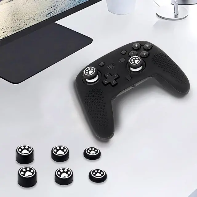 Alt view image 5 of 7 - RALAN Controller Skin with 6 Thumb Grips for Switch 2 Pro Controller, Anti-Slip Silicone Controller Cover Protector Case